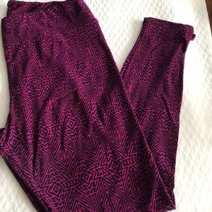 Lularoe TC Geometric Pattern Leggings - Worn Once